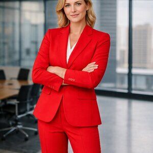 Candace Cameron Bure Petite Tailored Blazer Red XXXSP